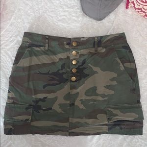 Camo Jean Skirt